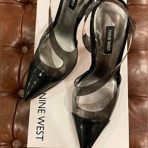 Nine West Black Transparent Heels